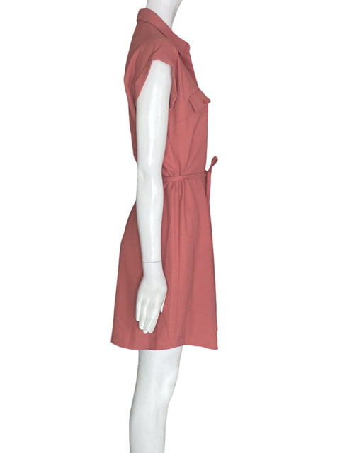 Vestido Express Manga corta Midi Rosado - Talla S