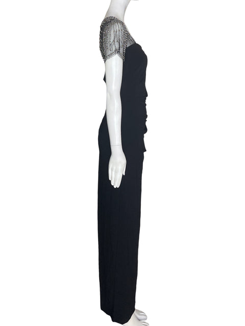 Vestido Betsy & Adan Liso Manga corta Negro - Talla 6