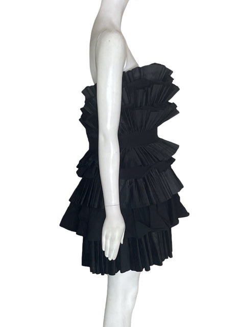Vestido Acler Ruchas Mini Negro - Talla 8