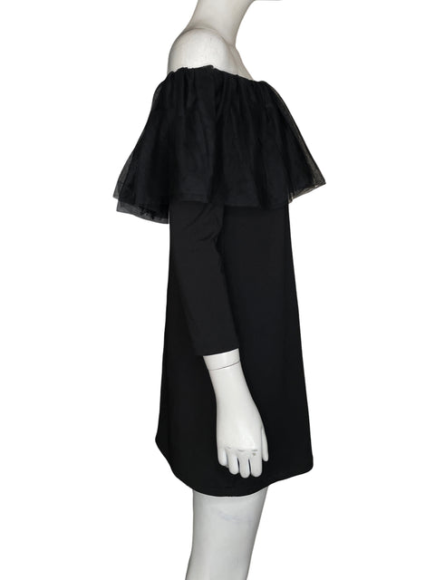 Vestido Via Vai de Algodón Midi Outshoulders Negro - Talla M