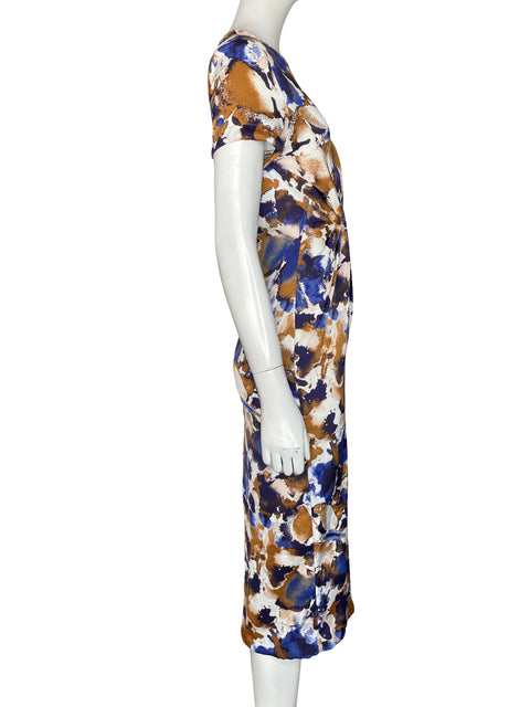 Vestido Zara Midi Estampado Azul - Talla XS
