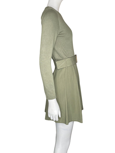 Vestido Zara Midi Manga larga Verde - Talla S