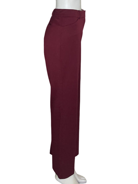 Pantalón Anne Klein Recto Wide-leg Rojo - Talla L