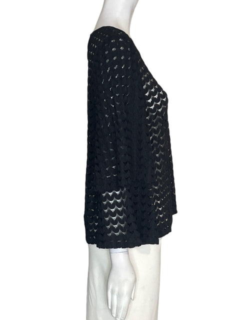 Blusa For Her Troquelado Manga corta Negro - Talla M