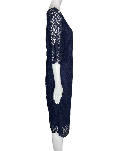 Vestido Tíana B Tejido Midi Azul - Talla 12