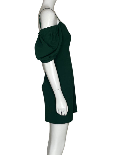 Vestido Keepsake Abullonado Mini Verde - Talla XS