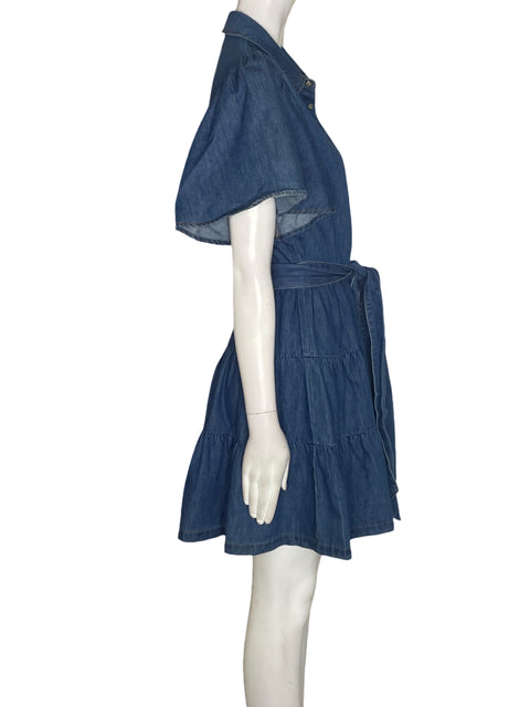 Vestido Flying Tomato Manga corta Jeans Azul - Talla S
