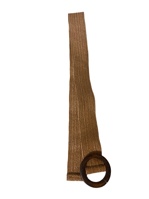 Cinturón Inditex Tejido Hebilla Beige - Talla U