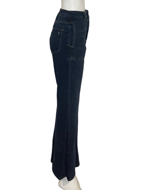 Pantalón Pilcro Ajustado Bolsillo Azul - Talla 30