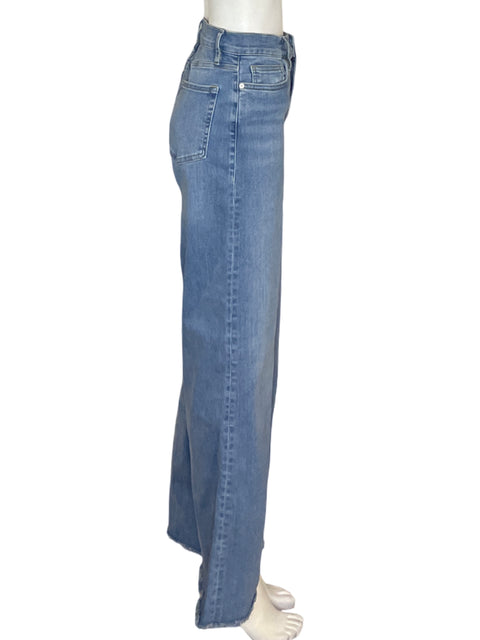 Pantalón Frame Recto Wide-leg Azul - Talla 29