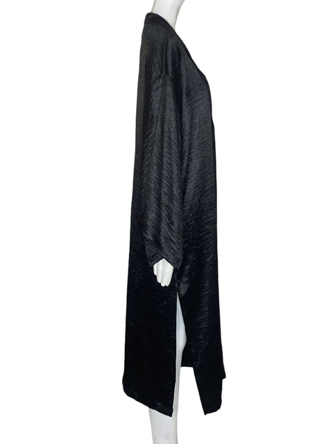 Cardigan Treasure Bond Abierto Maxi Negro - Talla U