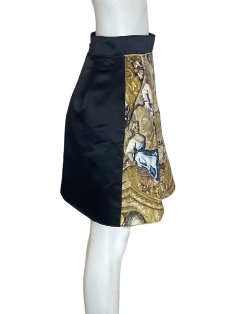 Falda Dolce & Gabbana Estampado Mini Negro - Talla S