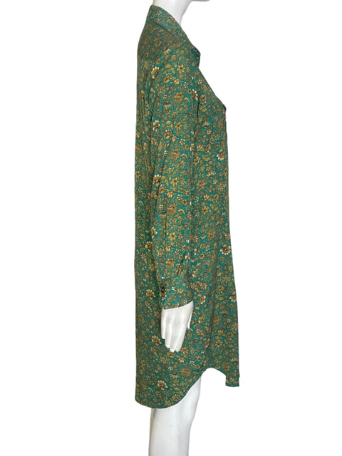 Vestido Lupita Barriga Estampado Manga larga Verde - Talla S