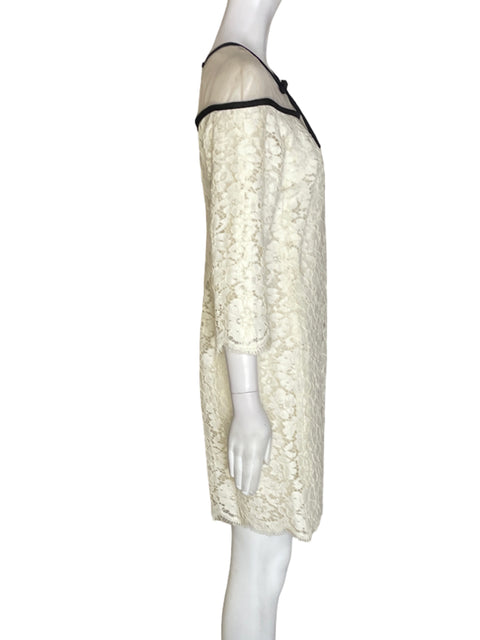 Vestido Honor de Algodón Transparente Midi Beige - Talla S