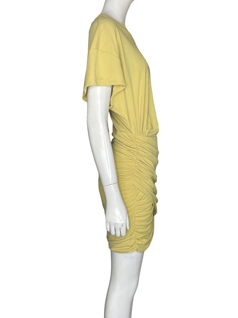 Vestido Zara Midi Drapeado Verde - Talla M