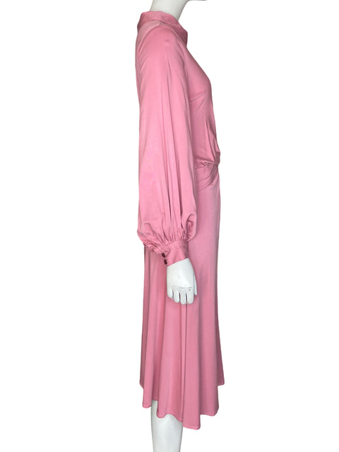 Vestido Gato Recato de Viscosa Manga larga Asimétrico Rosado - Talla S
