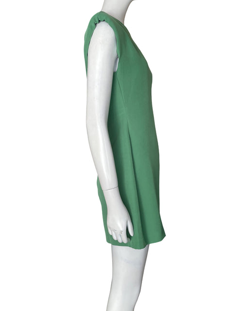 Vestido Zara Midi Hombreras Verde - Talla M