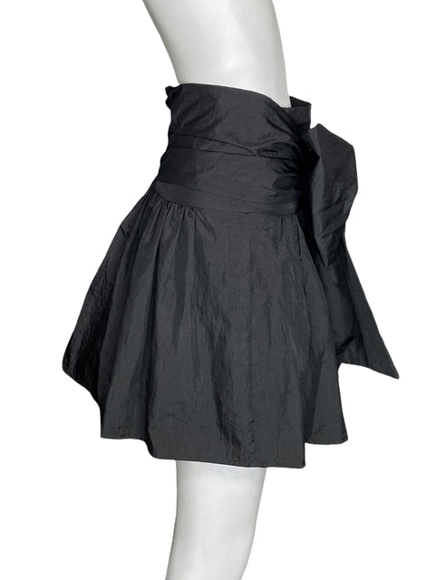 Falda Zara Midi Lazo Negro - Talla XS