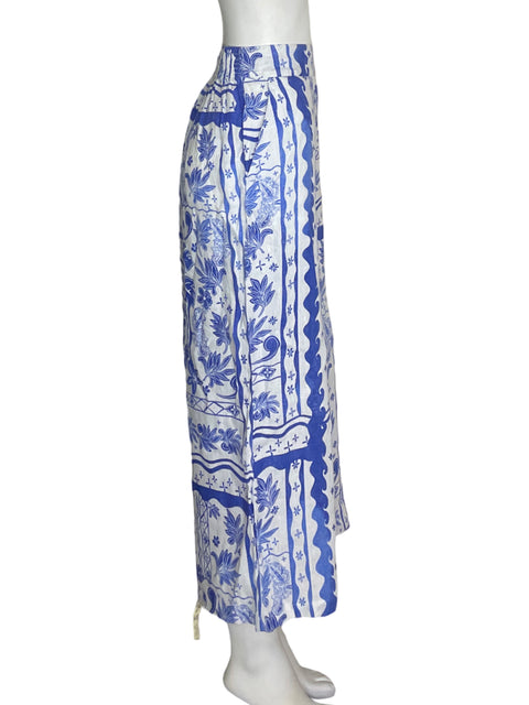 Pantalón Joie Estampado Palazo Azul - Talla L