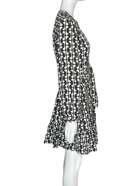 Vestido Zara Estampado Manga larga Negro - Talla S