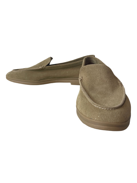 Zapato Zara Mocacines Terciopelo Beige - Talla 38