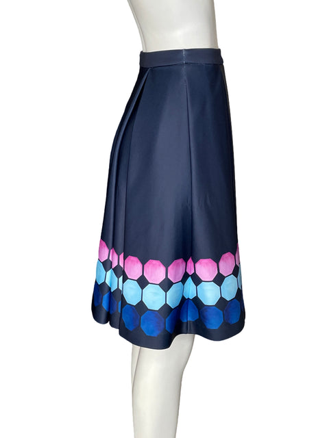 Falda Ted Baker Estampado Plisado Azul - Talla S