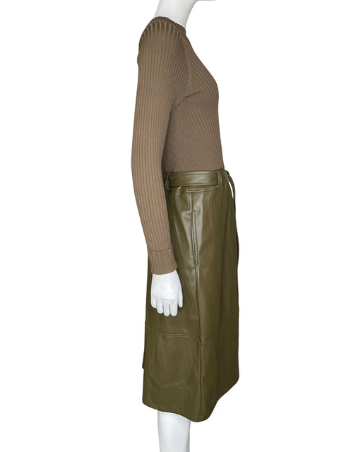 Vestido Next de Viscosa Manga larga Cuero Marrón - Talla S