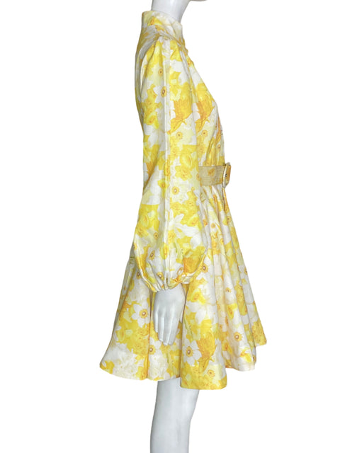 Vestido Tesoro Tps Estampado Floral Amarillo - Talla M