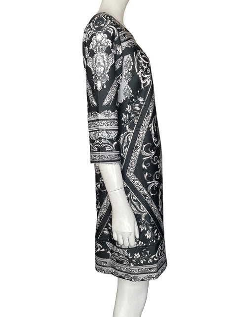 Vestido Louis Féraud Recto Estampado Negro - Talla 38
