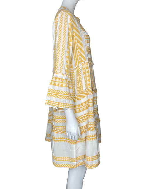 Vestido Joop & Gypsy de Algodón Cuello v Amarillo - Talla 12