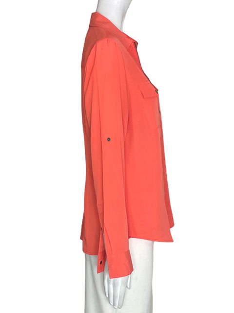 Blusa Michael Kors Zipper Manga larga Naranja - Talla M