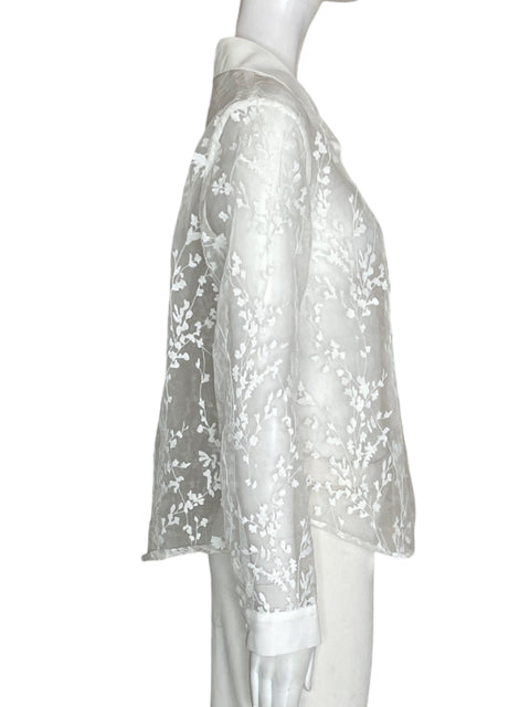 Camisa Beulah Transparente Manga larga Blanco - Talla M