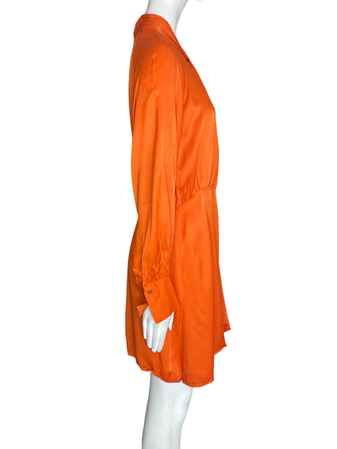 Vestido Zara Manga larga Mini Naranja - Talla M