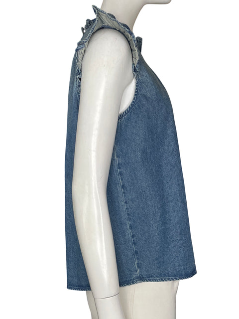 Blusa Tribal Jeans de Algodón Denim Azul - Talla M