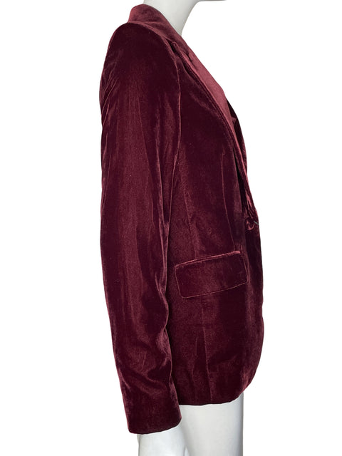 Blazer Mango Terciopelo Rojo - Talla XS