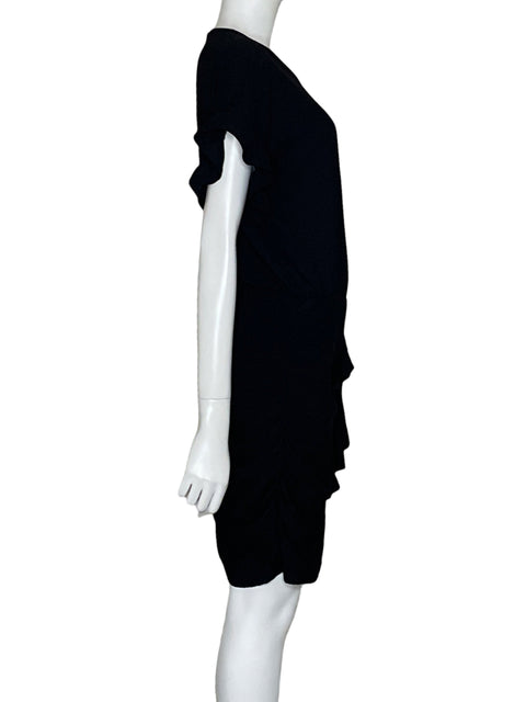 Vestido Michael Kors Drapeado Lateral Negro - Talla M