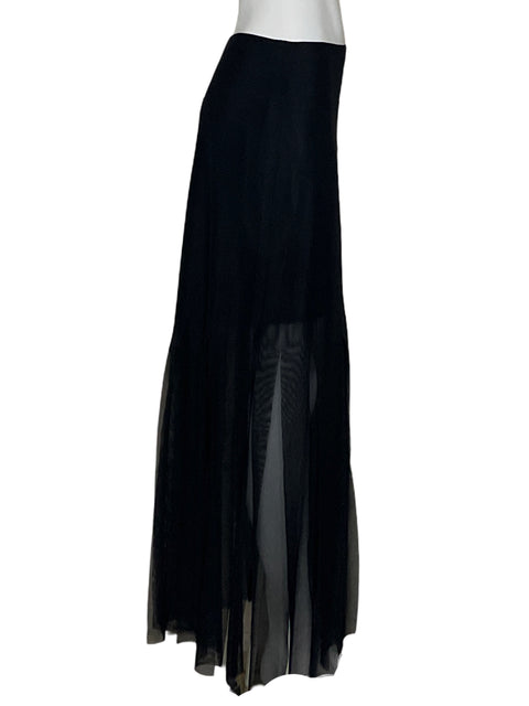 Falda Js Collections Chiffon Maxi Negro - Talla S