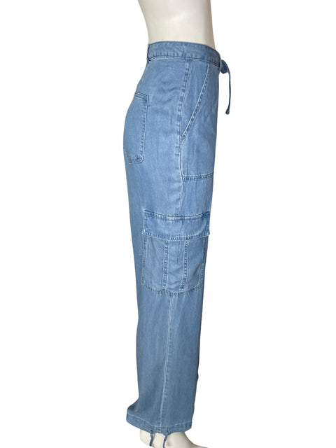 Jean Next de Lino Cargo Azul - Talla 40
