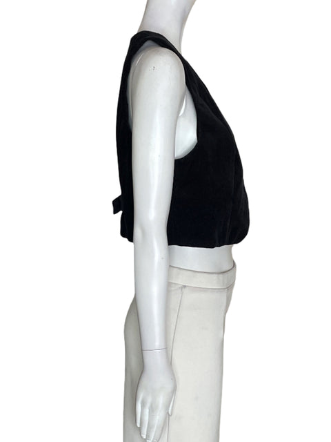Chaleco Desigual de Algodón Sin mangas Botones Negro - Talla S