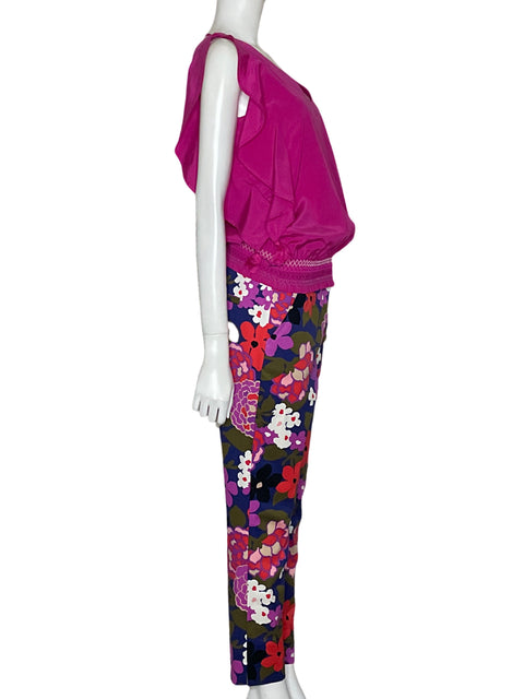 Conjunto Trina Turk Vuelos Floral de Algodón Rosado - Talla 4