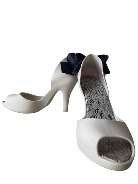 Zapato Melissa Lazo Punta abierta Blanco - Talla 38