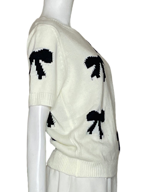 Sueter Tesoro Tps Manga Corta Lazo Blanco - Talla S
