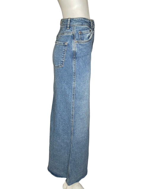 Falda Zara de Algodón Denim Azul - Talla S