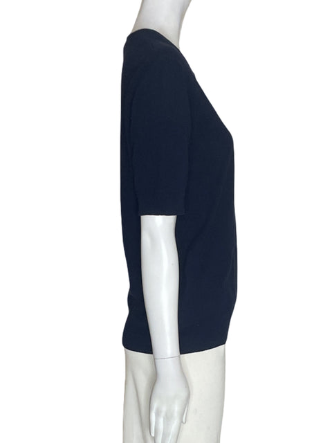 Blusa Tory Burch de Algodón Manga corta Botones Azul - Talla S