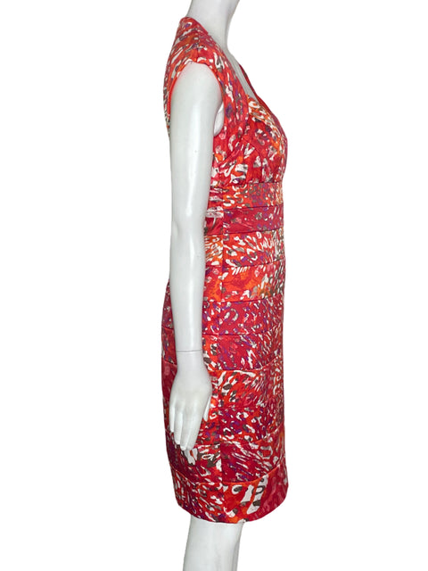 Vestido Sangria Manga corta Estampado Naranja - Talla 4