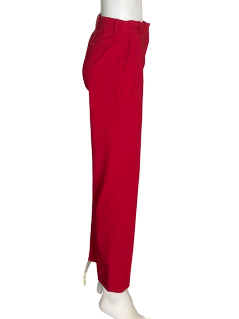 Pantalón Anne Klein Recto Ajustado Rojo - Talla S