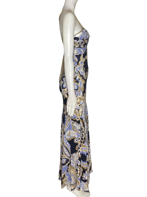 Vestido Studio F Tiras Maxi Azul - Talla 2