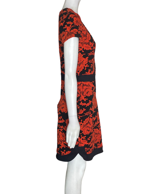 Vestido Colcci Estampado Cuello v Naranja - Talla M