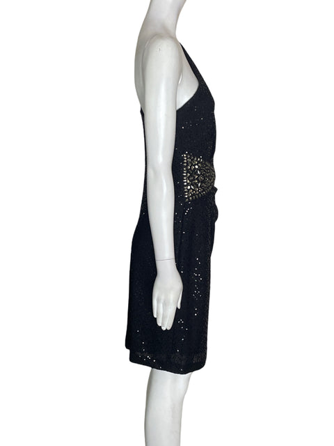 Vestido Jackie Jon Oneshoulder Lentejuelas Negro - Talla 6