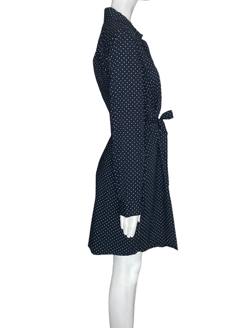 Vestido Tommy Hilfiger de Algodón Lunares Manga larga Azul - Talla XL